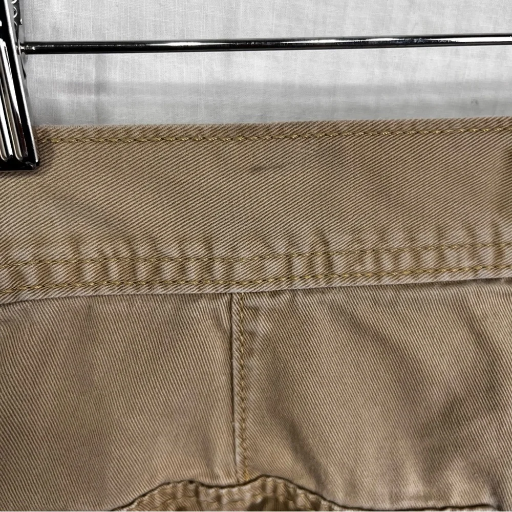 Y2K Vintage Levis Cargo Shorts Men 33x10 Beige Khaki Cotton Grunge Skate Utility